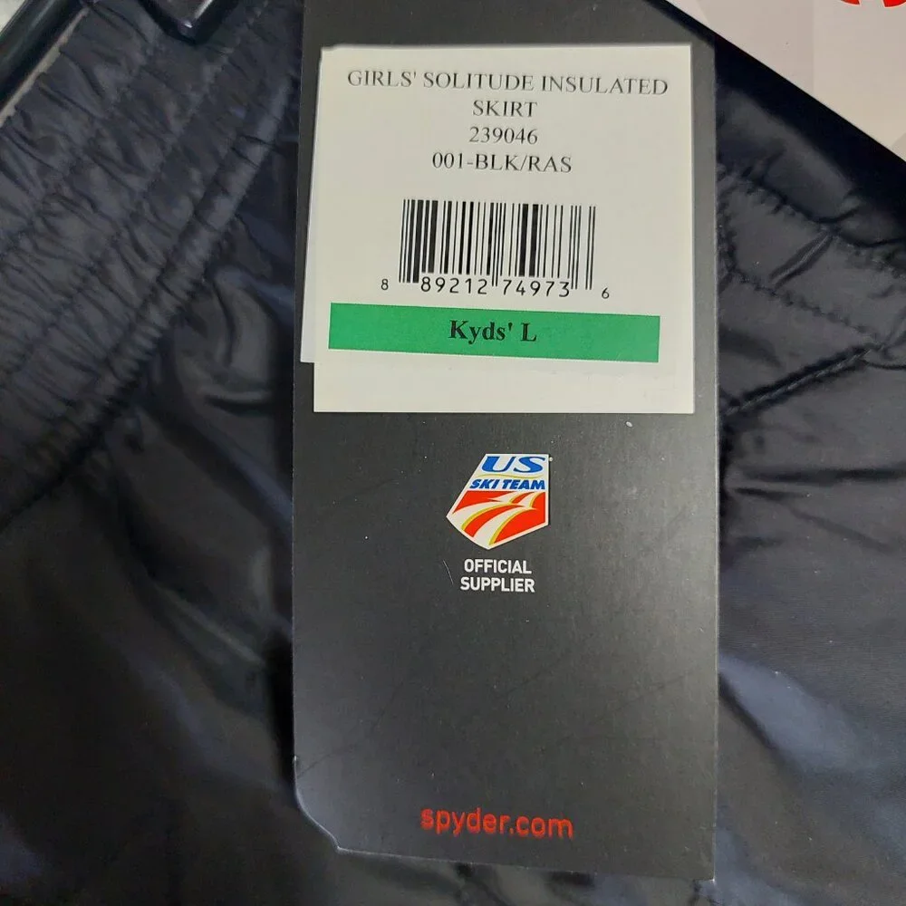 NEW Spyder Girls Solitude Insulated Skirt, Size L(14-16) - Picture 5 of 8